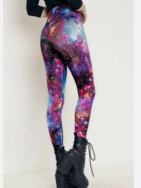 BlackMilk NASA Galaxy Photo Print Leggings • Size: Medium • Festival Rave Wear